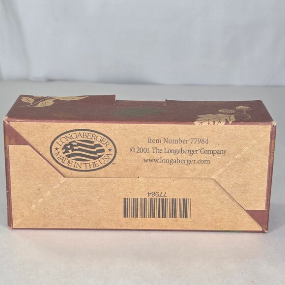 NWT Longaberger Falling Leaves Pewter Napkin Rings Set of 4 - Picture 4 of 4